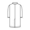 「KAZEN メンズ診察衣W型長袖（ドクターコート） 医療白衣 ホワイト ダブル 3L 115-20（直送品）」の商品サムネイル画像2枚目