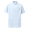 「KAZEN メンズジャケット半袖（医務衣 メンズケーシー） 医療白衣 サックスブルー（水色） 4L 253-21（直送品）」の商品サムネイル画像1枚目