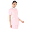 「KAZEN レディスジャケット半袖 （ナースジャケット） 医療白衣 ピンク S 279-23（直送品）」の商品サムネイル画像1枚目