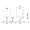 「アイリスチトセ　BIT-Xシリーズ　オフィスチェア　ローバック　布張り　肘無し　オレンジ／ブラック　BIT-X45LO-F　1脚　（直送品）」の商品サムネイル画像6枚目