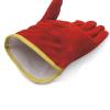 「エースグローブ 牛床革手袋 オイル加工 内綿付き 赤 M 2双パック 朱雀 AG4815 1組（2双）（直送品）」の商品サムネイル画像6枚目