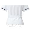「KAZEN レディスジャケット半袖 （ナースジャケット） 医療白衣 サックスブルー（水色）×ネイビー S 086-21（直送品）」の商品サムネイル画像4枚目