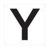 「トラスコ中山 TRUSCO 表示板 アルファベット「Y」 420X420 TAEH-Y 1枚 487-6636（直送品）」の商品サムネイル画像1枚目