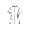 「KAZEN レディスジャケット半袖 医療白衣 ホワイトxネイビー 7号 YW132-1（直送品）」の商品サムネイル画像2枚目