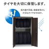 「グリーンライフ 両扉式タイヤ収納庫 TBRT-162(MBR) 1台（直送品）」の商品サムネイル画像3枚目