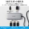 「USB Type C ドッキングステーション ハブ 5-in-1 PD 85W出力 シルバー DST-C26SV エレコム 1個（直送品）」の商品サムネイル画像3枚目