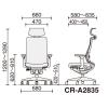 「【組立設置込】コクヨ オフィスチェア ベゼル ヘッドレスト付 ランバーサポート付 可動肘 カーペット用 アルミ脚 ブラック×ブラック 1脚（直送品）」の商品サムネイル画像9枚目