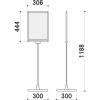 「【販促用品】ファースト ポールサイン 角度調整機能付 PHX-113K 1台（直送品）」の商品サムネイル画像2枚目
