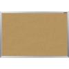 「馬印 コルク柄ツーウェイ掲示板(シルバーアルミ枠) 910×610 KBMC23 1枚（直送品）」の商品サムネイル画像1枚目