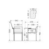 「ライオン事務器 スタッキングチェア No.662S メモ台付（テーブル付き） PVC張り ブルー 1脚（直送品）」の商品サムネイル画像3枚目