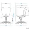 「サンワサプライ　フィットバックチェア　肘無し　スタンダード脚　ブルー　SNC-T148BL　（直送品）」の商品サムネイル画像6枚目