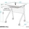 「サンワサプライ フォールディングデスク 幅650×奥行500×高さ700mm 薄い木目 FLD-6550BRN 1台（直送品）」の商品サムネイル画像3枚目