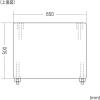 「サンワサプライ フォールディングデスク 幅650×奥行500×高さ700mm ホワイト FLD-6550WN 1台（直送品）」の商品サムネイル画像2枚目