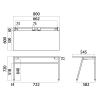 「【組立設置込】 コクヨ リーンデスク 平机　幅800×奥行600×高さ720mm　脚：ホワイト　天板：ホワイト（直送品）」の商品サムネイル画像3枚目