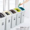 「リス カラー分別ダスト ワイド 可燃用 47L ゴミ箱 ブラウン 1個（45Lゴミ袋対応）分別 オープン式 日本製 幅420×奥行310×高さ690mm」の商品サムネイル画像6枚目