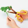 「プラス はさみ フィットカットカーブ 洗えるチタン パプリカイエロー 黄色 キッチンバサミ 34556」の商品サムネイル画像1枚目