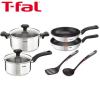 「【数量限定】 T-fal（ティファール）グループセブコンフォート6点ハッピーバッグセット（フライパン×2種、シチューパン、ソースパン、ツール×2個）」の商品サムネイル画像1枚目