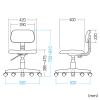 「サンワサプライ スタンダードチェアー オフィスチェア 肘無し ブルー SNC-A1BL 1脚 脚幅520/座幅420mm キャスター付き 事務椅子」の商品サムネイル画像3枚目