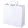 「平紐クラフト紙手提袋薄型エコノミー320×320×115 白 1袋（50枚入）  オリジナル」の商品サムネイル画像2枚目