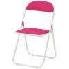 「TOKIO 折りたたみイス ホワイトフレーム（背座:ビニールレザー 折りたたみ可能） ピンク 1箱（6脚入） パイプ椅子 オリジナル」の商品サムネイル画像2枚目