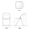 「TOKIO　折りたたみイス ホワイトフレーム（背座:ビニールレザー 折りたたみ可能） ブラウン 1箱（6脚入） パイプ椅子 オリジナル」の商品サムネイル画像6枚目