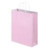 「手提げ紙袋　丸紐　パステルカラー　ピンク　L　1箱（300枚：50枚入×6袋）　スーパーバッグ  オリジナル」の商品サムネイル画像2枚目