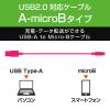 「タブレット・スマホ USBケーブル micro B ホワイト 1.2m 台形コネクタ MPA-AMB2U12WH エレコム 1個」の商品サムネイル画像2枚目