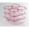 「耐熱ガラス 保存容器 ピンク システムセット 7点  パック＆レンジ PSC-PRN-P7 iwaki（イワキ）」の商品サムネイル画像1枚目
