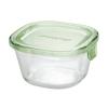 「耐熱ガラス 保存容器 グリーン 角型 3点セット パック＆レンジ PSC-PRN3G2 iwaki（イワキ）」の商品サムネイル画像2枚目