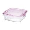 「耐熱ガラス 保存容器 ピンク 角型 3点セット パック＆レンジ PSC-PRN3P1 iwaki（イワキ）」の商品サムネイル画像4枚目