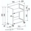 「アスプルンド スチールデスク下ワゴン 幅500×奥行267×高さ600mm ホワイト FO-1204-Z107-A 1台 キャスター付き」の商品サムネイル画像4枚目