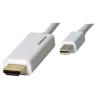 「Vodaview 変換ケーブル mini Displayportオス HDMIオス 1.8m/ホワイト/TB対応 VV-MDPHDA-HD018-W2」の商品サムネイル画像1枚目