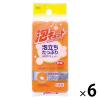 「（限定）キッチンスポンジ 泡キュット ソフトスポンジ キズつけにくい 泡立ちたっぷり 抗菌 オレンジ 1セット（1個×6）オーエ オリジナル」の商品サムネイル画像1枚目