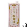 「福光屋　甘酒　あまざけ　ノンアルコール　酒蔵仕込み　純米シルキー糀甘酒　紙パック　1000ml×3本」の商品サムネイル画像1枚目