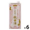 「福光屋　甘酒　あまざけ　ノンアルコール　酒蔵仕込み　純米シルキー糀甘酒　紙パック　1000ml×6本」の商品サムネイル画像1枚目