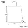 「シモジマ 手提げ紙袋　25チャームバッグ ＳＴＤ（スタンダード） 未晒無地 003287100 1袋（50枚入）」の商品サムネイル画像4枚目