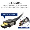 「HDMIケーブル HDMI2.1 ウルトラハイスピード 5m 8K 60Hz 黒 CAC-HD21E50BK2 エレコム 1個」の商品サムネイル画像5枚目