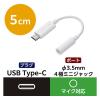 「タイプCイヤホンジャック 3極 4極 変換 DAC搭載 通話対応 ホワイト MPA-C35DWH2 エレコム 1個」の商品サムネイル画像2枚目