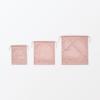 「無印良品 ポリエステルメッシュ巾着 ダブルタイプ ピンク Ｍ 約２７×３０×１２ｃｍ 良品計画」の商品サムネイル画像6枚目