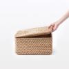 「無印良品 重なるラタン角型バスケット用フタ （Ｖ）約幅３５×奥行３６×高さ３ｃｍ 良品計画」の商品サムネイル画像5枚目