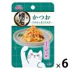 「懐石レトルト かつお ささみとまぐろ入り 魚介旨みジュレ 40g 6袋 ペットライン キャットフード ウェット パウチ」の商品サムネイル画像1枚目