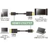 「サンワサプライ イーサネット対応ハイスピードHDMIマイクロケーブル(3m) KM-HD23-30K 1本」の商品サムネイル画像4枚目