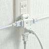 「サンワサプライ スイングミニタップ ホワイト 2P式 4個口 TAP-AC10W 1個」の商品サムネイル画像2枚目