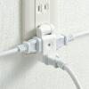 「サンワサプライ スイングミニタップ ホワイト 2P式 3個口 TAP-AC9W 1個」の商品サムネイル画像2枚目
