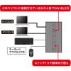 「サンワサプライ 磁石付きUSB2.0手動切替器(ハブ付き・2回路) SW-US22HMG 1個」の商品サムネイル画像3枚目
