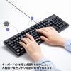 「サンワサプライ 日本語109キーボード 抗菌防水防塵タイプ SKB-BS6BK 1個」の商品サムネイル画像4枚目