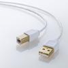 「サンワサプライ 極細USBケーブル(USB2.0 A-Bタイプ・ホワイト・1m) KU20-SL10WK 1本」の商品サムネイル画像2枚目