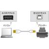 「サンワサプライ 極細USBケーブル(USB2.0 A-Bタイプ・ホワイト・1m) KU20-SL10WK 1本」の商品サムネイル画像5枚目