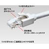 「サンワサプライ カテゴリ6A LANケーブル KB-T6ATS-15W 1個」の商品サムネイル画像2枚目