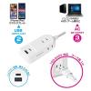 「カシムラ ACコンセント×3/USB-A/Type-Cポート搭載電源タップ2m AC-043 1台」の商品サムネイル画像2枚目